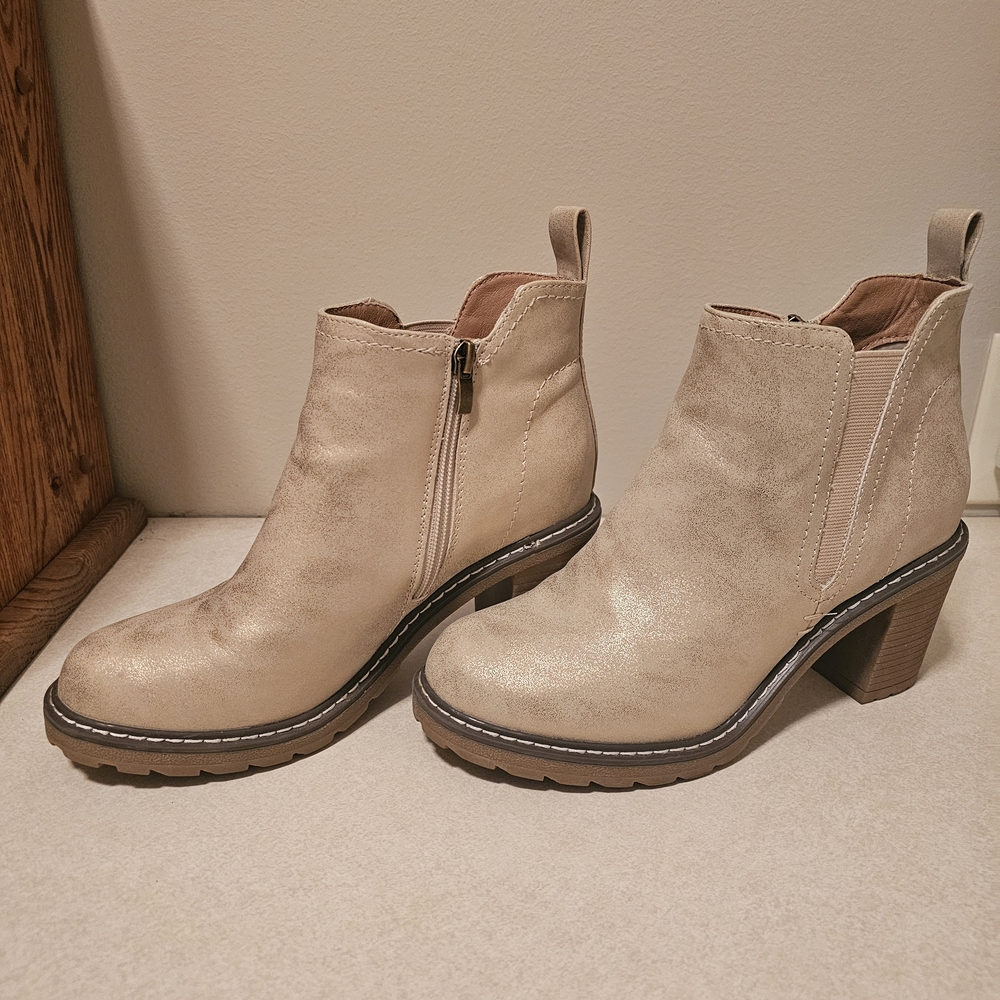 Corkys Cream Ankle Booties